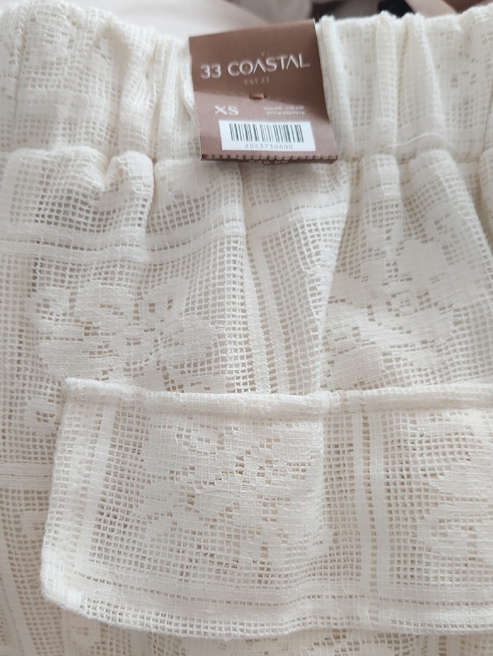 33 Coastal Women's Cream Lace Trousers - XS